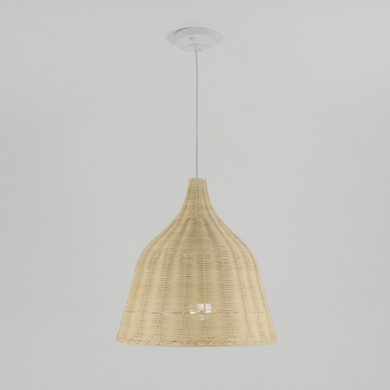 Светильник подвесной SPFD-47325 БЕЛЫЙ РОТАНГ ` D450*470/H1000/1/E27/30W прозрачный провод, без ламп