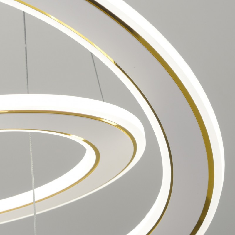 Светильник SPF-37555 БЕЛЫЙ + ЗОЛОТО ` D480+380+210/H1200/3/LED/80W 2.4G DOUBLE 24-07 (1)