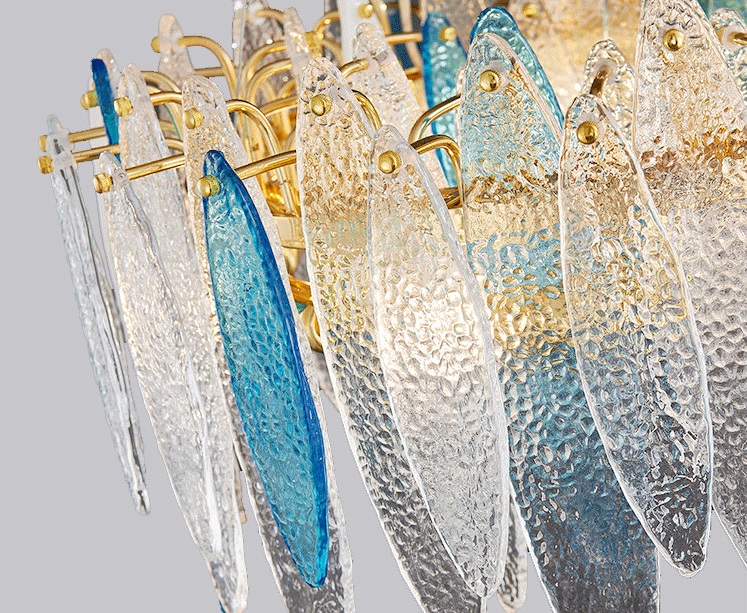 Светильник DZN-2-3-51 GOLD/ЗОЛОТО ` D600*300/H1200/8/E14/40W LEAF