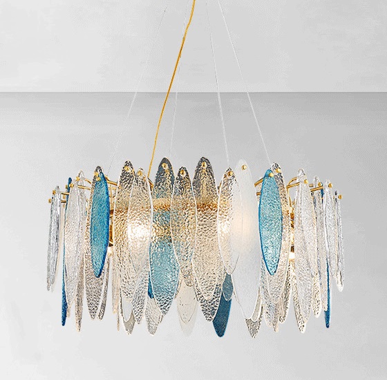 Светильник DZN-2-3-51 GOLD/ЗОЛОТО ` D600*300/H1200/8/E14/40W LEAF