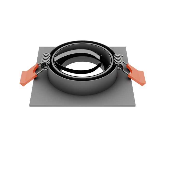 Светильник SPF-4358 ALUM/АЛЮМИНИЙ ` D92/H25/1/GU10/50W CITY1SQUARE SPF22-03 (1/100)