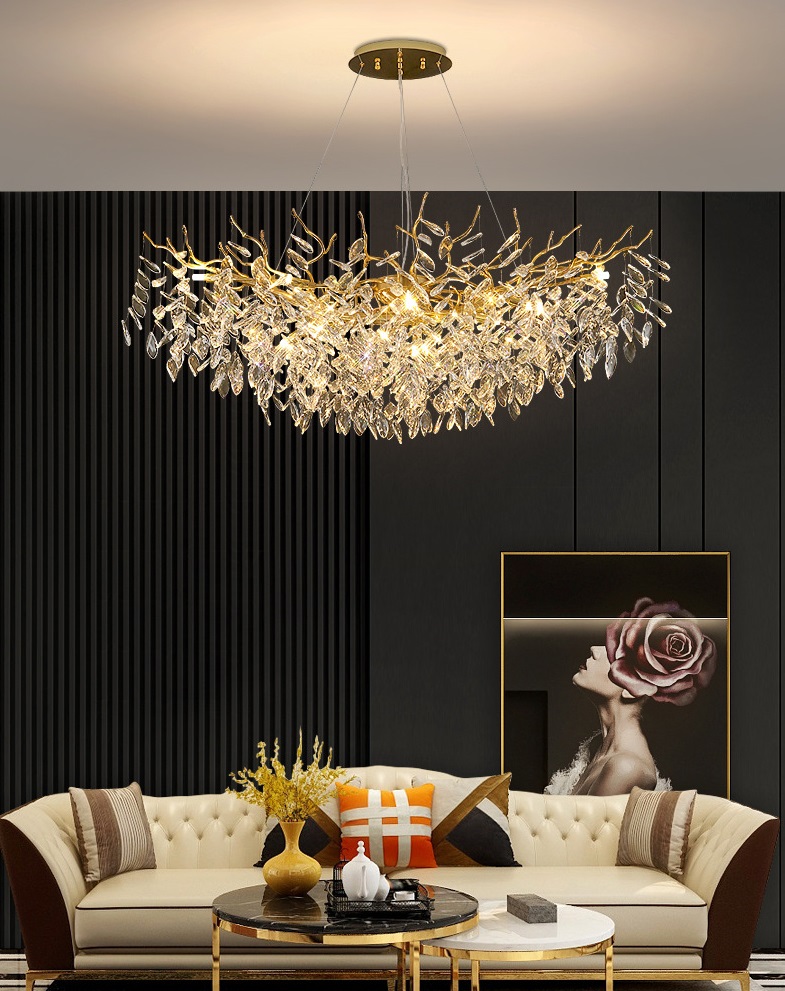 Светильник DZN-36427 ЗОЛОТО ` D1200*400/H450+1000/12/G9/30W FAINA2