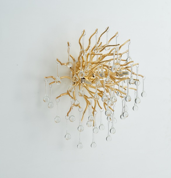 Светильник настенный ElegantLight DZN-4432 ЗОЛОТО ` D550*390/H200/3/G9/40W RAIN 22-12