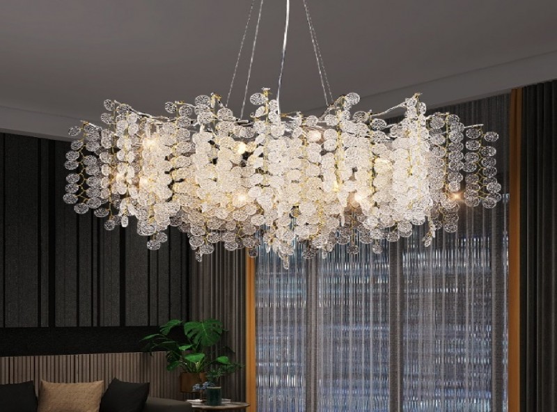 Светильник DZN-4456 РОМ / МАТОВЫЙ+ПРОЗРАЧНЫЙ ` D1200*400/H1200/12/E14/40W COINS 24-12