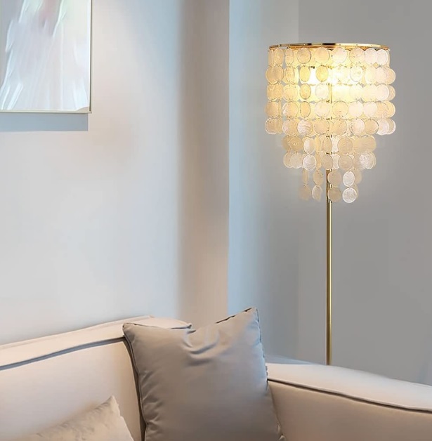 Светильник напольный DZN-5753 SHELL ЗОЛОТО ` D400/H1600/5/E27/40W SANDRA