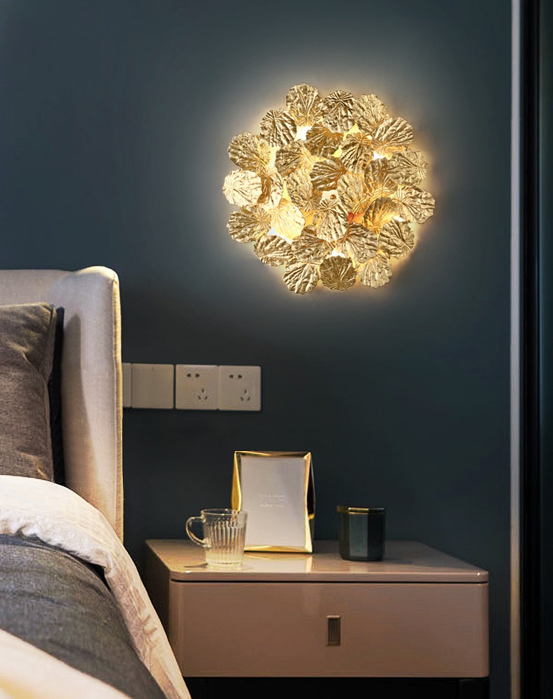 Светильник панно ElegantLight DZN-5811 ЗОЛОТО ` D400/H100/4/G9/40W GOLDENFLOWER