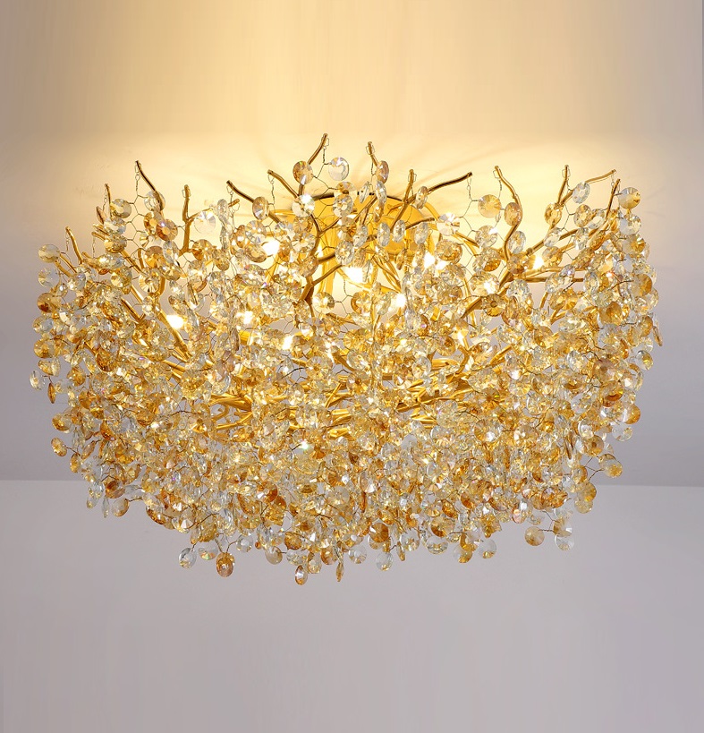 Светильник DZN-33240 ЗОЛОТО ` D600/H1200/9/G9/40W RUSSELL