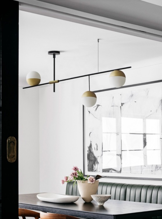 Светильник DZN1-2-14 ЧЕРНЫЙ+ЗОЛОТО ` D1200/H650/3/G9/7W