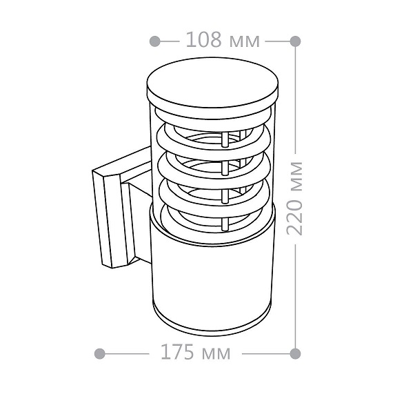 Светильник садово-парковый, 230V E27, DH0801, черный 06300