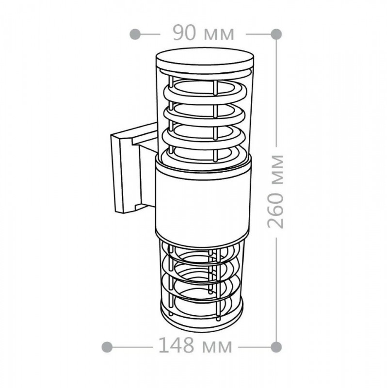 Светильник садово-парковый, 230V E27, DH0802, черный 06298