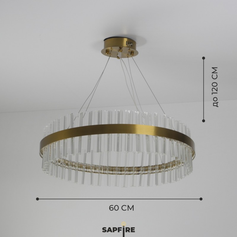 Светильник MD.6011 BRASS/ЛАТУНЬ ` D600/H1200/1/LED/60W/4500K ASK DZN22-05