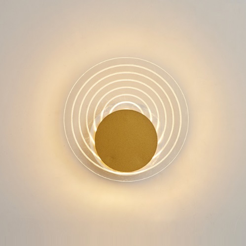 Светильник настенный SPF-4744 ЗОЛОТО ` D200/H40/1/LED/6W/4000K с выключателем GALLO 24-07