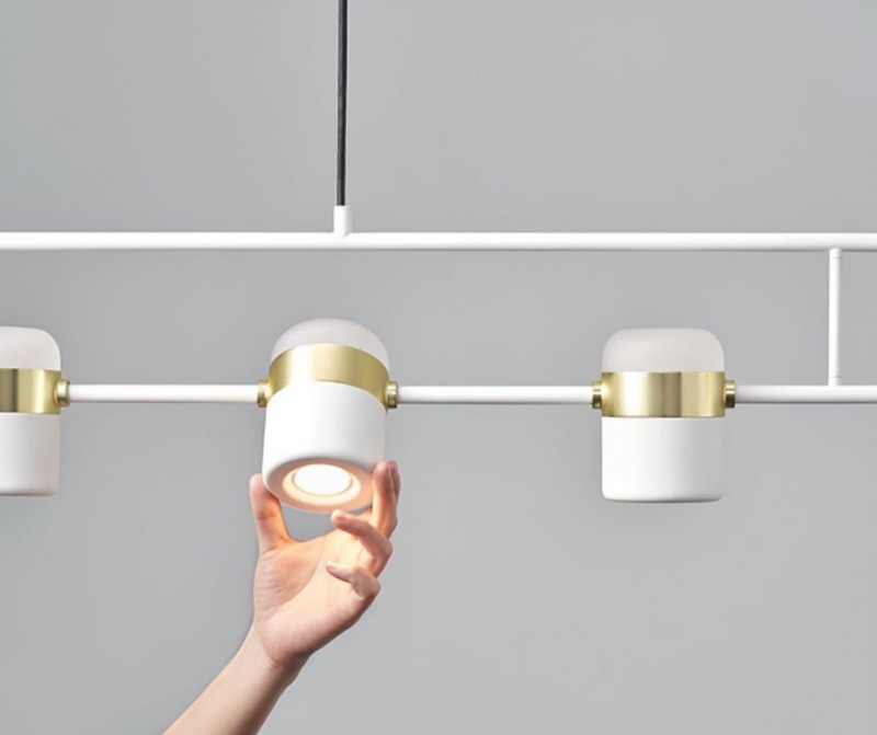 Светильник DZN1-6-96 БЕЛЫЙ + ЗОЛОТО ` D1340/H245/6/GU10/50W RUDD