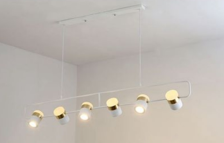 Светильник DZN1-6-96 БЕЛЫЙ + ЗОЛОТО ` D1340/H245/6/GU10/50W RUDD