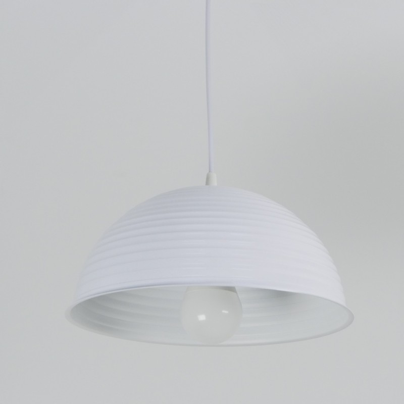 Светильник подвесной SPF-6114 БЕЛЫЙ+БЕЛЫЙ ` D300/H1150/1/E27/40W без ламп, белый провод SPFD PATIO