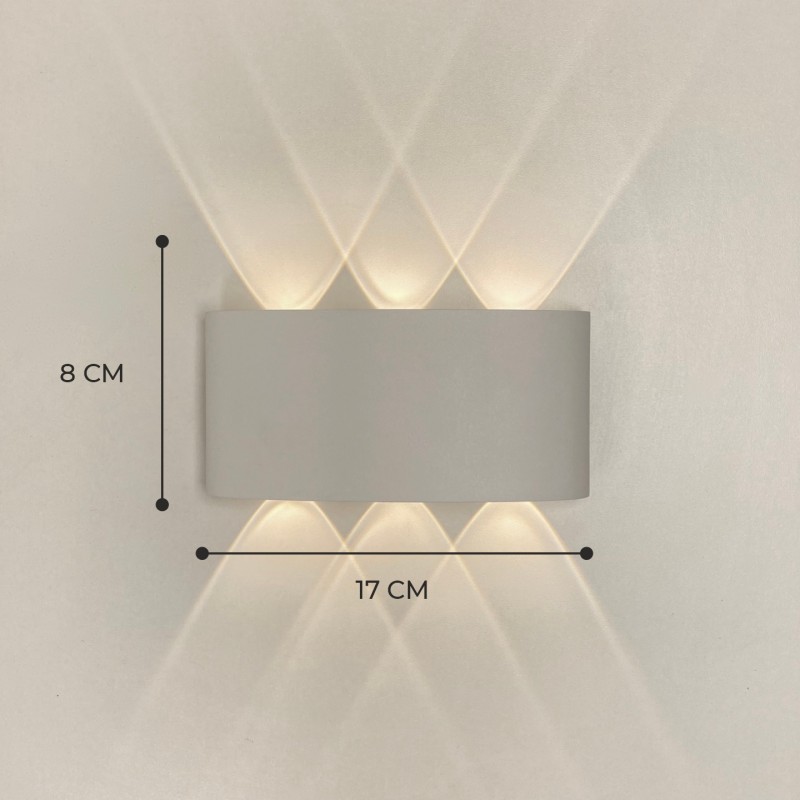 Светильник настенный SAPFIR SPF-4809 WHITE/БЕЛЫЙ ` D170*80/H55/1/LED/6W/3000K IP65 TWIN 22-07 (1/50)