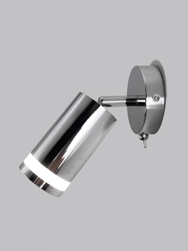 Светильник настенный SAPFIR SPF-4819 CHROME/РОМ ` D54/H100/1/GU10/50W без лампы 24-07 (1/50)