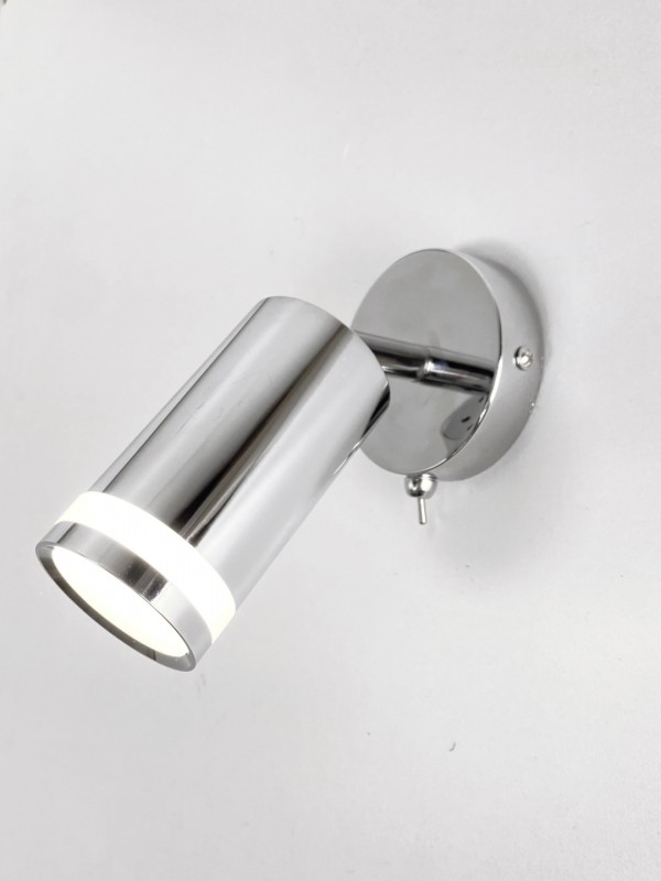 Светильник настенный SAPFIR SPF-4819 CHROME/РОМ ` D54/H100/1/GU10/50W без лампы 24-07 (1/50)