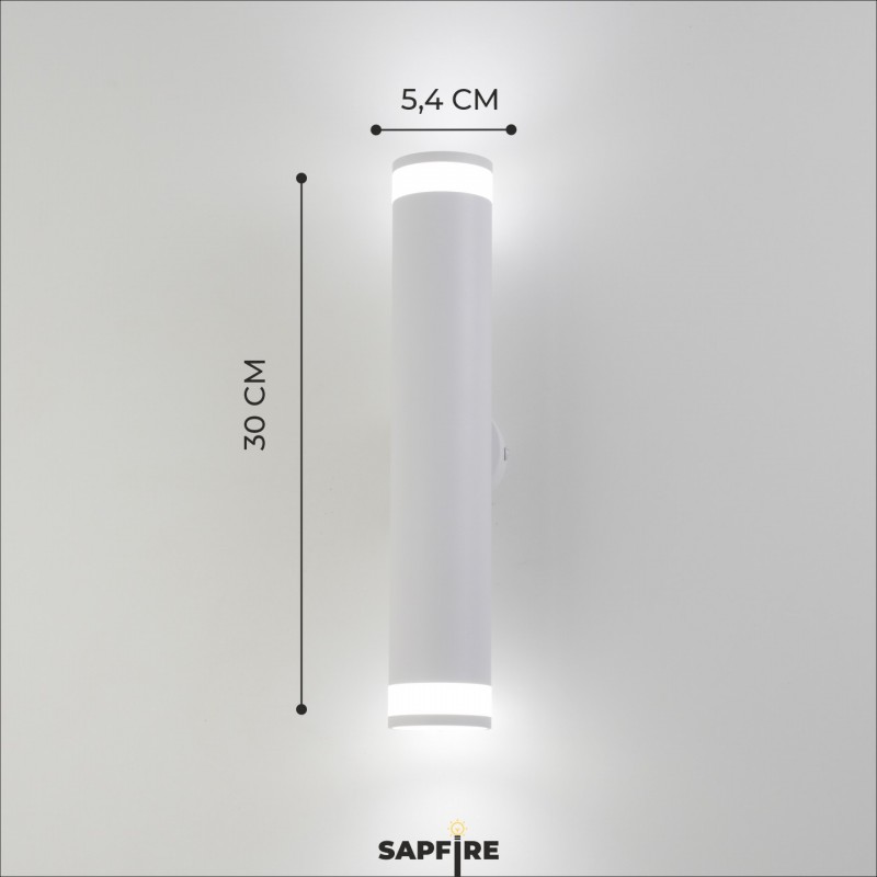 Светильник настенный SAPFIR SPF-4820 БЕЛЫЙ ` D54/H300/2/GU10/50W без лампы IP20 OVER 23-06 (1/50)