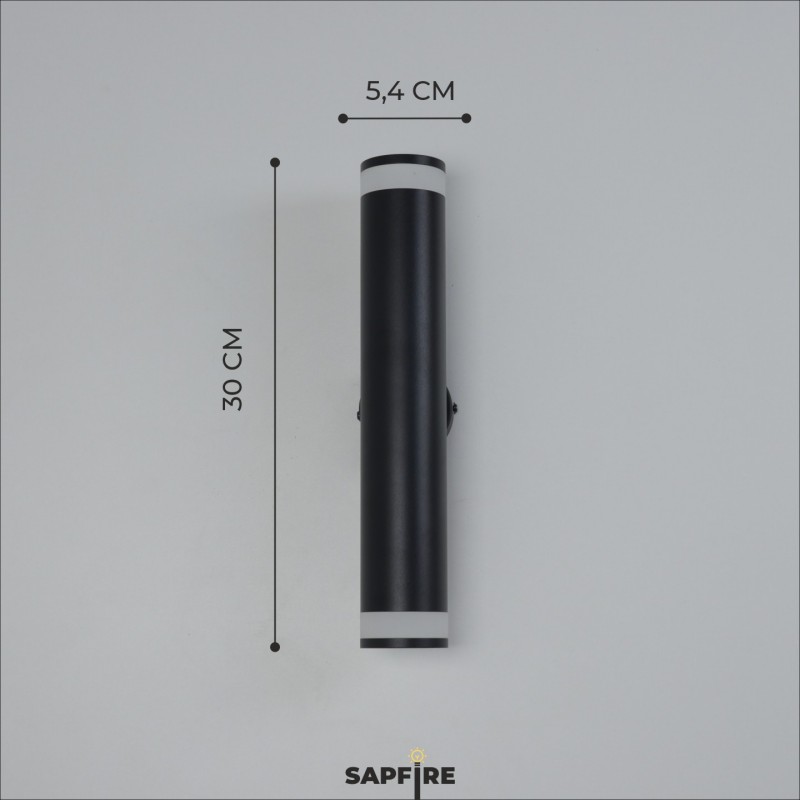 Светильник настенный SAPFIR SPF-4821 ЧЕРНЫЙ ` D54/H300/2/GU10/50W без лампы IP20 OVER 23-06 (1/50)