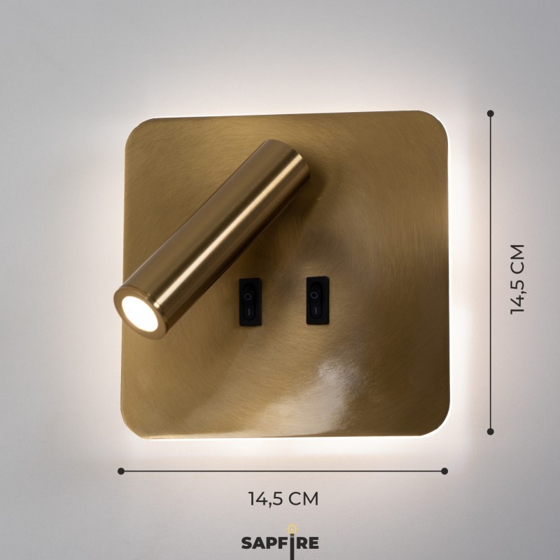 Светильник настенный SAPFIR SPF-4834 BRONZE/БРОНЗА ` D145/H70/1/LED/11W/4000K HINGE 24-07