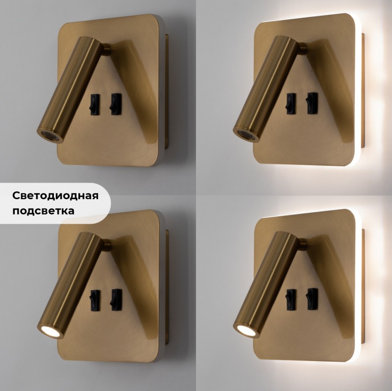 Светильник настенный SAPFIR SPF-4834 BRONZE/БРОНЗА ` D145/H70/1/LED/11W/4000K HINGE 24-07