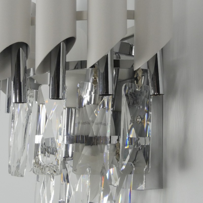 Светильник настенный SAPFIR SPF-4837 БЕЛЫЙ+РОМ ` D330/H170/2/E14/40W FENCE 23-12 (1/5)