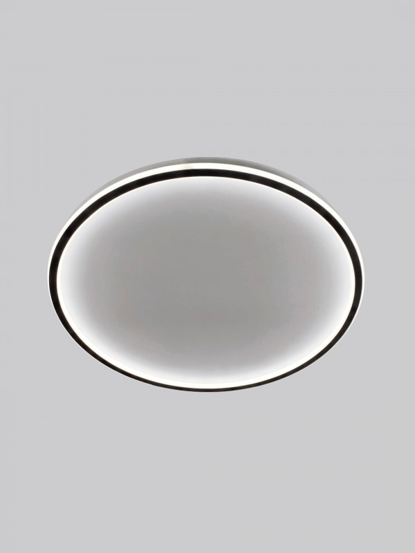 Светильник потолочный SAPFIR SPF-9369 BLACK/ЧЕРНЫЙ ` D600/H45/2/LED/2*68W 2.4G BLACKLINE 24-12