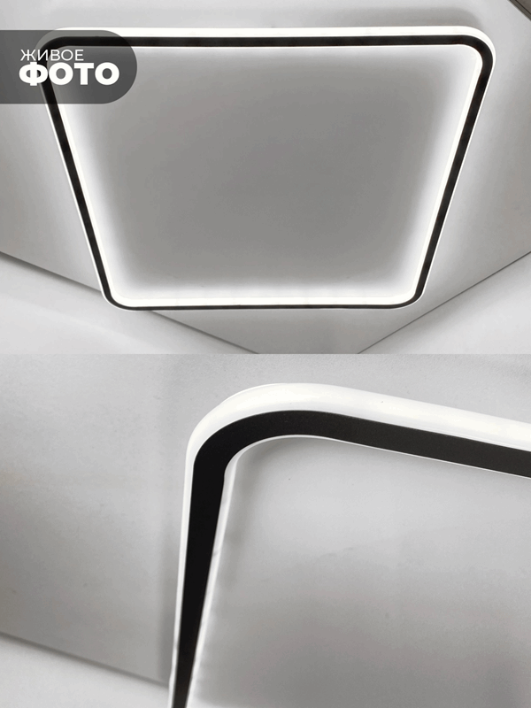 Светильник потолочный SAPFIR SPF-9372 BLACK/ЧЕРНЫЙ ` D600/H45/2/LED/2*79W 2.4G BLACKLINE 24-12