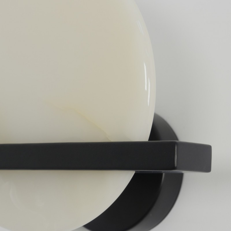 Светильник настенный ElegantLight DZN-12214 ЧЕРНЫЙ + БЕЛЫЙ НЕФРИТ ` D250*200/H100/1/E14/40W RIKEN 23