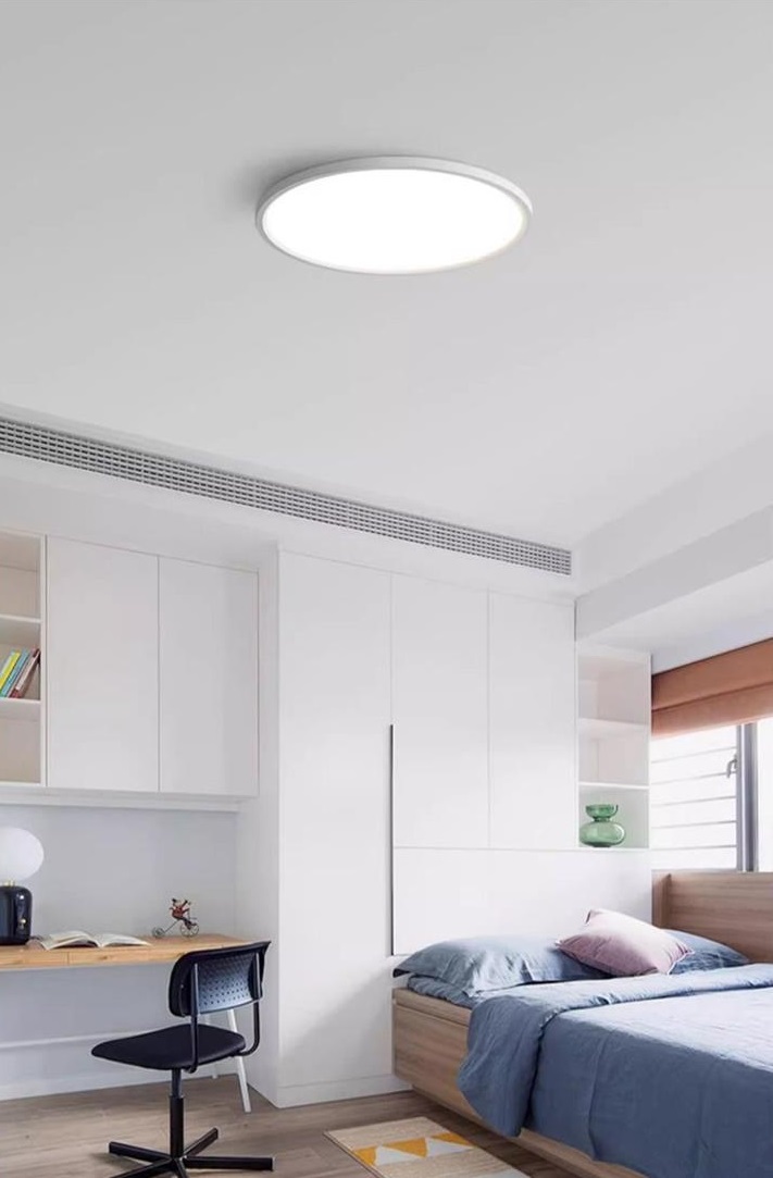 Светильник SPF-6135 БЕЛЫЙ ` D400/H25/1/LED/2*36W/3000-4500-6100K c ПДУ SLIM 25-02 (1/10)