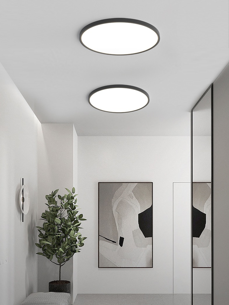 Светильник SPF-6137 ЧЕРНЫЙ ` D400/H25/1/LED/2*36W/3000-4500-6100K c ПДУ SLIM 25-02 (1/10)