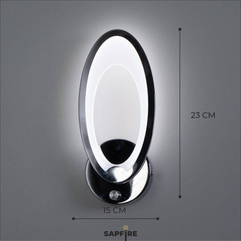 Светильник SPF-4844 CHROME/РОМ ` D230/H150/1/LED/12W/3000-6500K с выкл SPF24-07 (1/12)