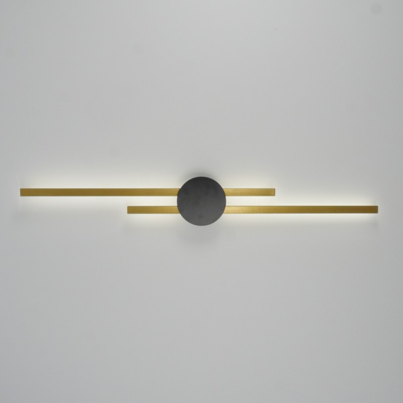 Светильник настенный SAPFIR (B2128-920GL+BK) SPF-4858 ЗОЛОТО+ЧЕРНЫЙ ` D920*125/H60/2/LED/16W/4500K N