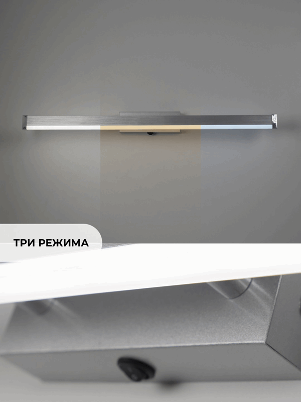 Светильник настенный SPF-4868 РОМ ` 1200мм с выключателем MIRROR 23-07 (1 из 25 шт в коробке)