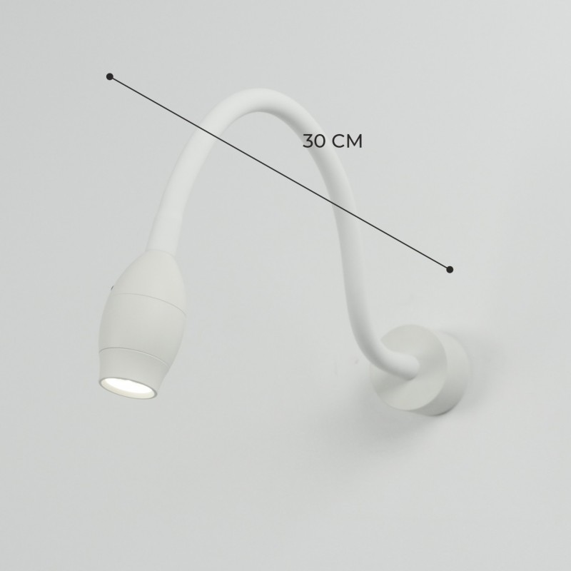 Светильник настенный SAPFIRE SPF-4874 БЕЛЫЙ ` 1/LED/3W/4000K с черным выключателем SNAKE 23-12