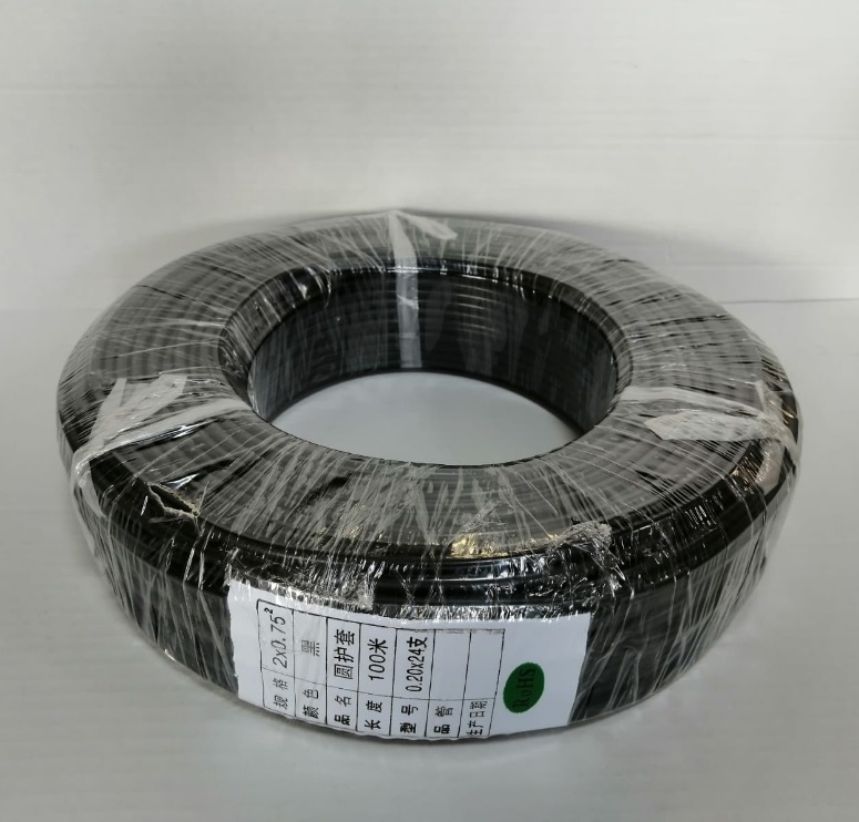 Кабель ШВВП 2х0,75мм2 черный круглый SPFR27402