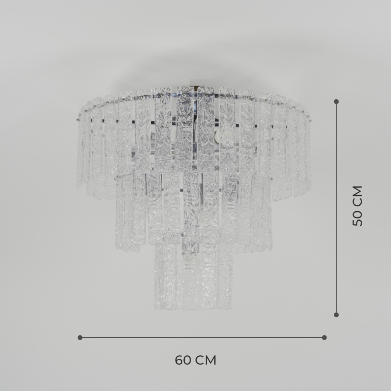 Светильник потолочный SAPFIR SPF-9429 РОМ ` D600/H500/10/E27/40W/4500K FROST 23-01