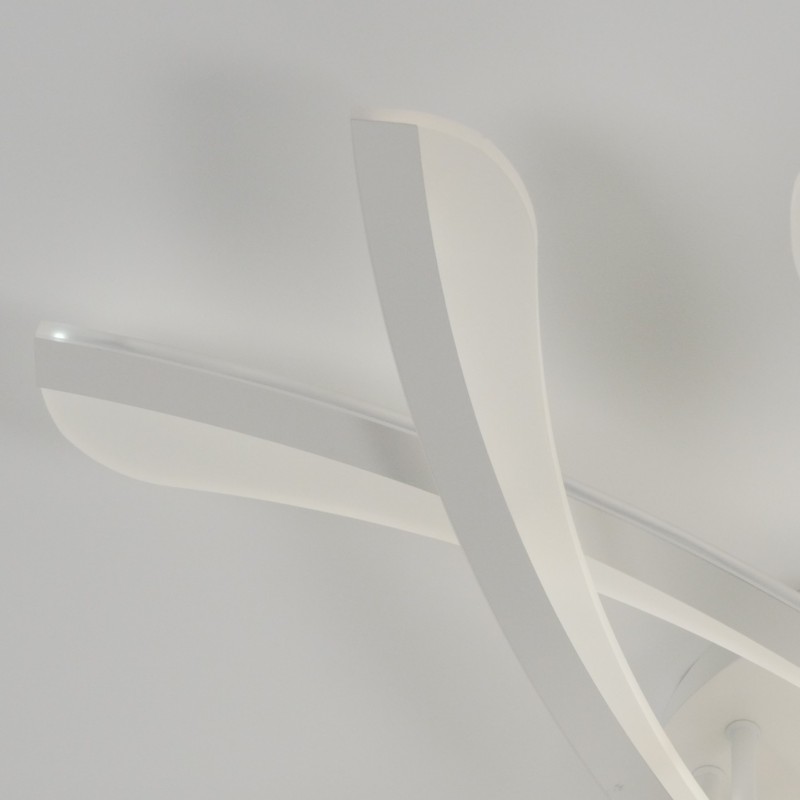 Светильник потолочный SPF-9454 WHITE/БЕЛЫЙ ` D800/H100/8/LED/2*136W 2.4G SPIT 24-12 (1 из 2шт в коро