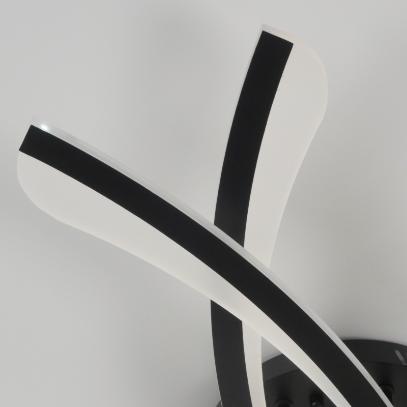 Светильник потолочный SPF-9457 BLACK/ЧЕРНЫЙ ` D800/H100/8/LED/2*136W 2.4G SPIT 24-12 (1 из 2шт в кор