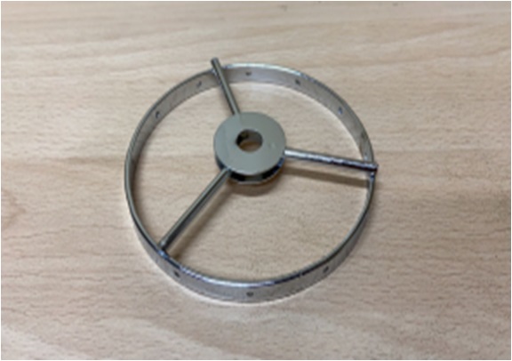 Каркас металлический (хром) D100 с отверстиями для декора 12шт, ц.отв 11мм, SPFR26385