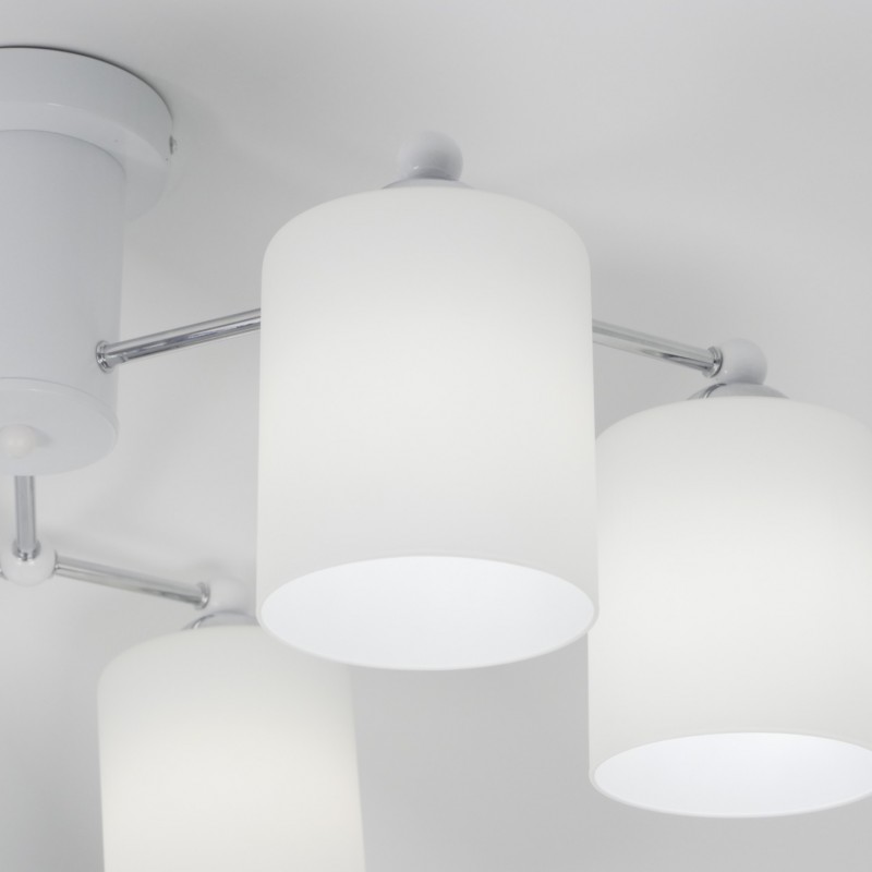 Светильник потолочный SAPFIR SPF-9481 Белый/ром/White/Chrome/D800/H300/6/E27/60W/без ламп Virg SPFD