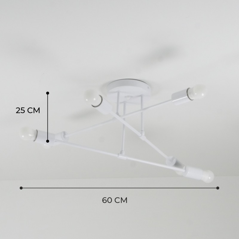Светильник потолочный SAPFIR SPF-9495 Белый/White ` /D600/H250/6/E27/60W/без ламп Trix SPFD