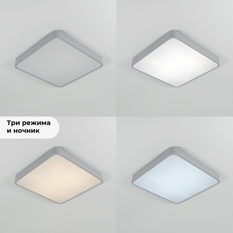 Светильник потолочный SAPFIR SPF-9511 СЕРЫЙ ` D400/H50/1/LED/40W 2.4G COSMOPOLITAN SPFD