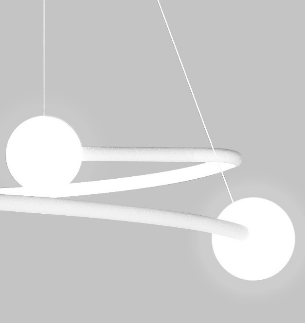 Светильник DZN-33699 БЕЛЫЙ ` D550/H1200/2+1LED/G9+LED/58W/4500K