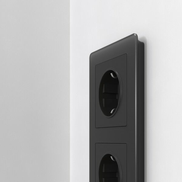 WERKEL W0022708 Рамка на 2 поста Acrylic черный