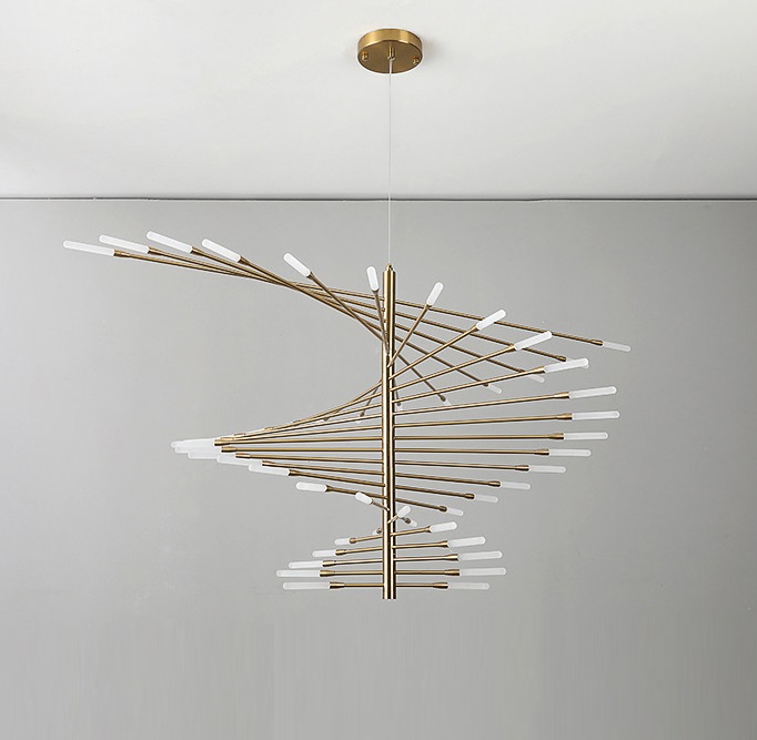 Светильник ElegantLight DZN-6321 БРОНЗА ` D1400/H700+1000/50/LED/50W/4000K SPOKES