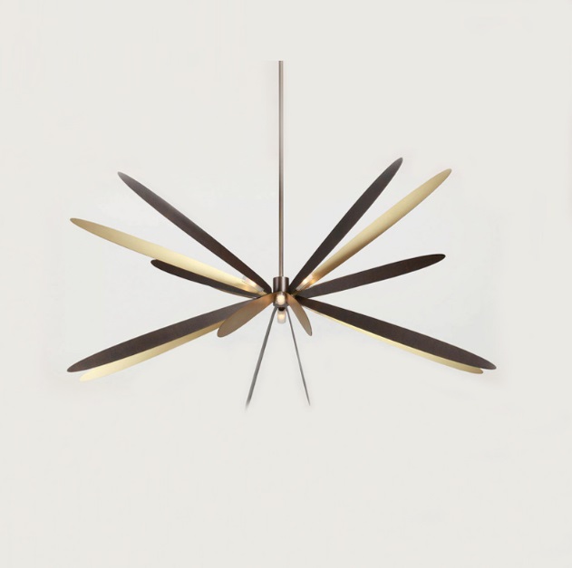 Светильник потолочный DZN2-3-22 БРОНЗА + ЧЕРНЫЙ ` D800*430/H700/8/G9/40W Facet