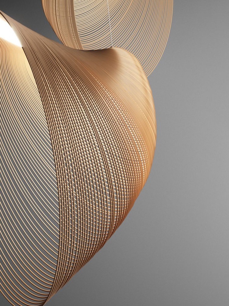 Светильник DZN-6410 КОРИЧНЕВЫЙ ` D800/H600/1/LED/24W/3000K FOSSIL цвет древесины 25-03 ZSUZSANNA HOR