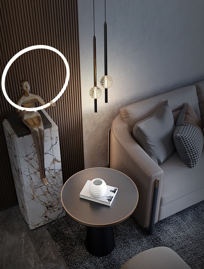 Светильник DZN-11098 ЧЕРНЫЙ ` D150*550/H1500/1/LED/5W/4000K